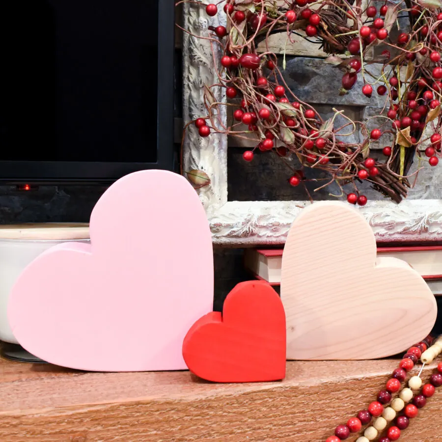 DIY Wood Block Hearts Free Printables