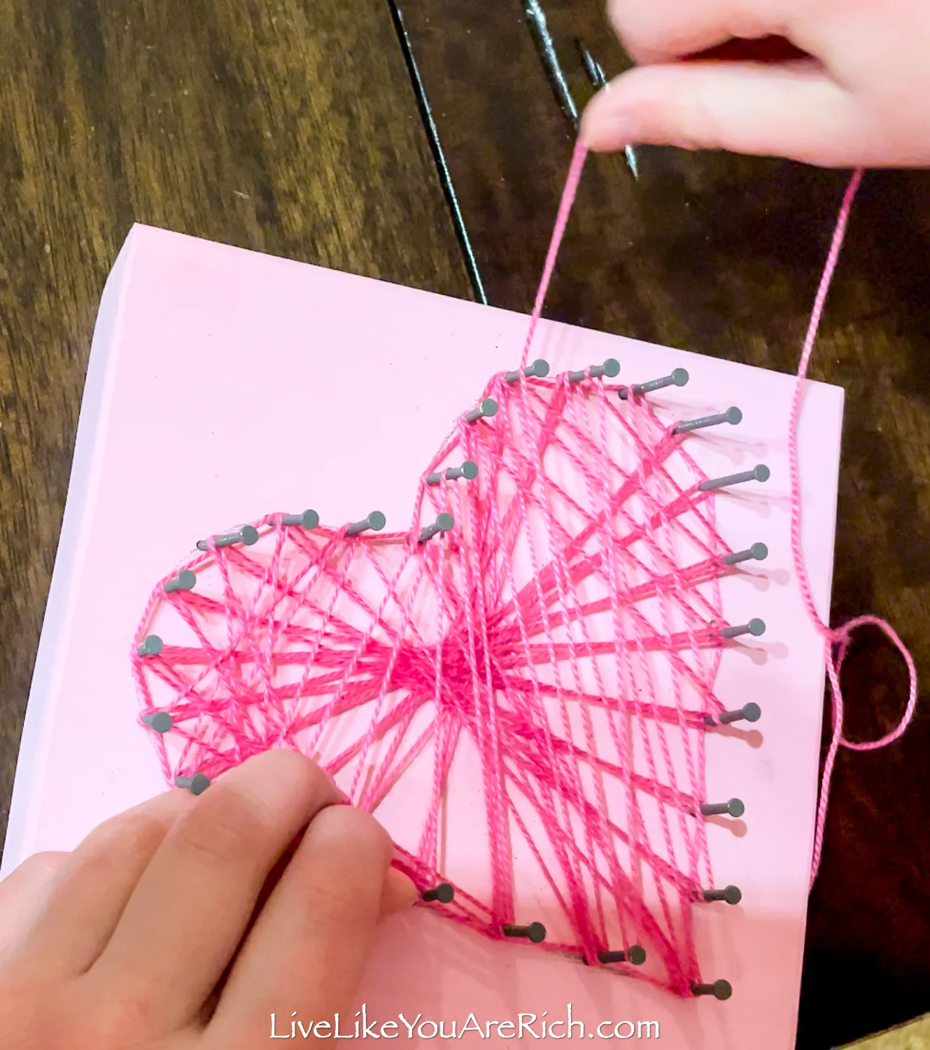 Valentine's String Heart crafts 