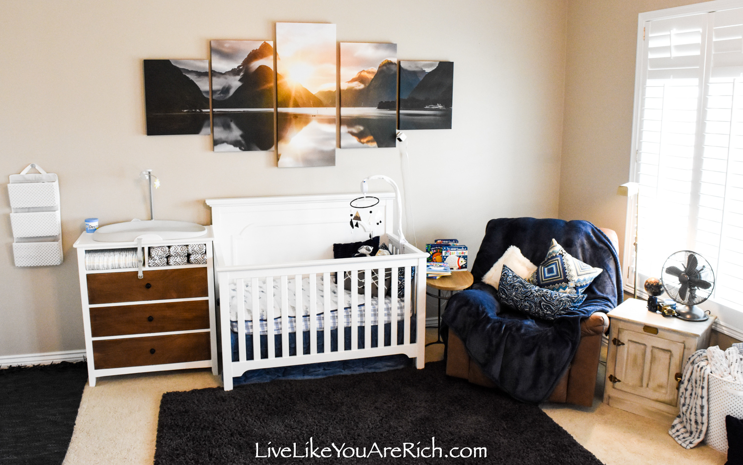 Travel Themed Boy Nursery full decoration