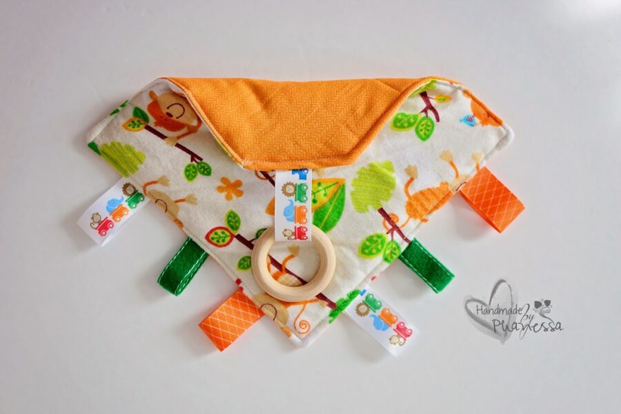 DIY Baby Taggie With Teething Ring 