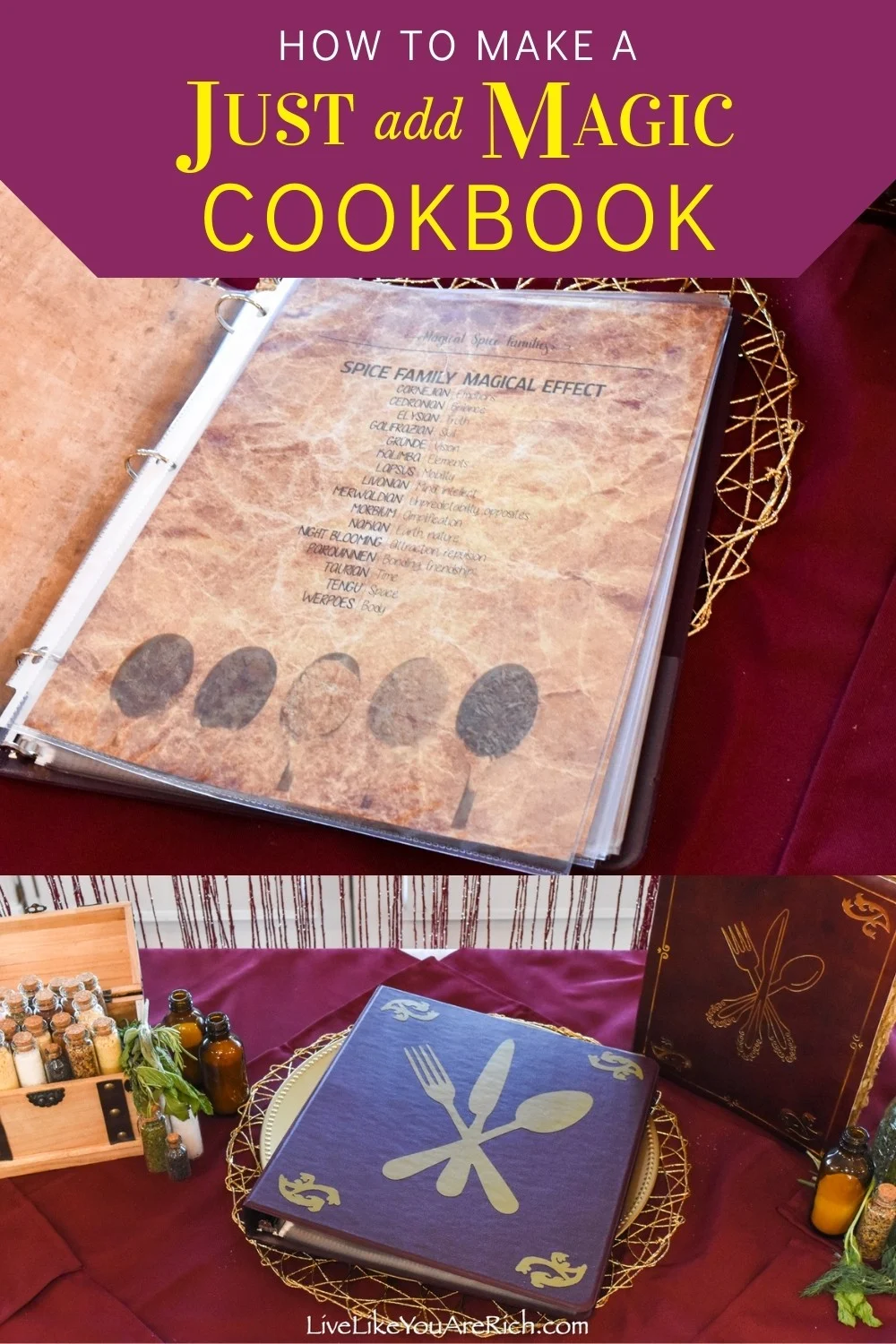 How to Make a DIY Just add Magic Cookbook