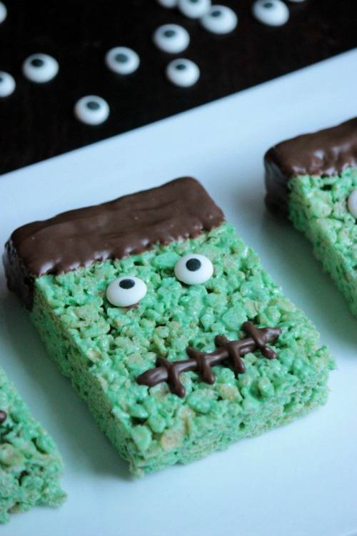 Frankenstein Rice Krispie  Treats