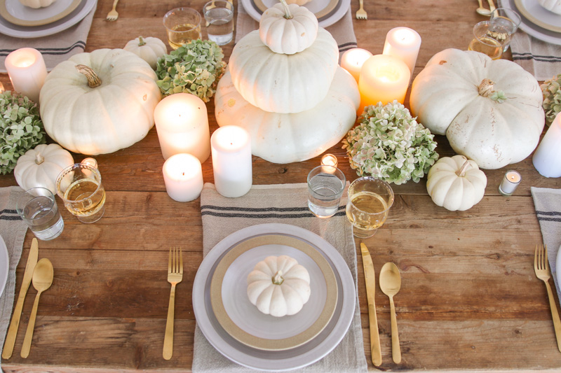 Modern Glam friendgiving Table