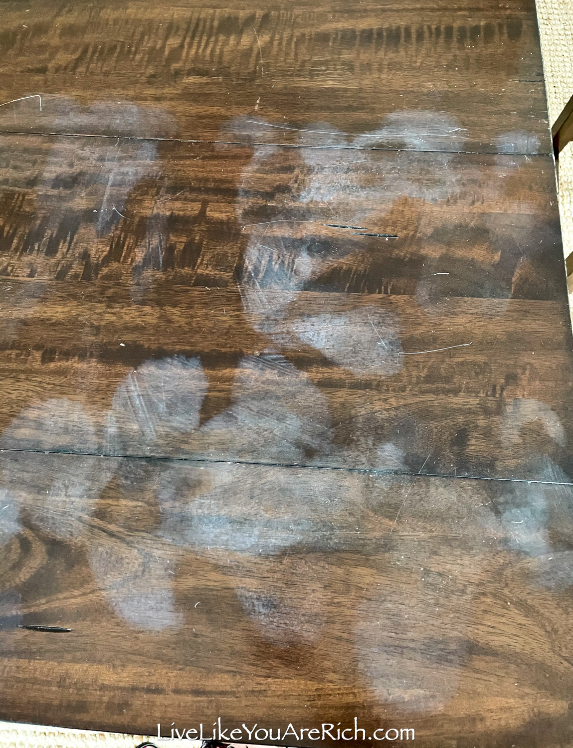 How To Fix White Spots On A Wood Table Elcho Table