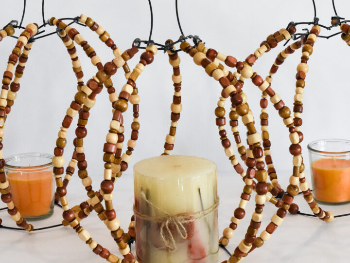 Wood Bead Wire Pumpkin
