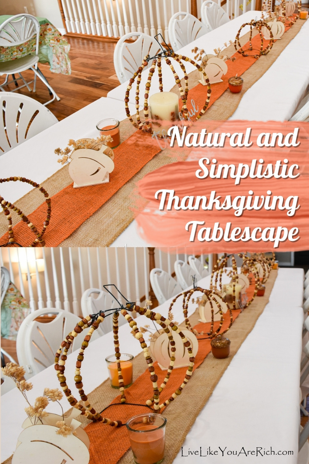 Natural and Simplistic Thanksgiving Tablescape