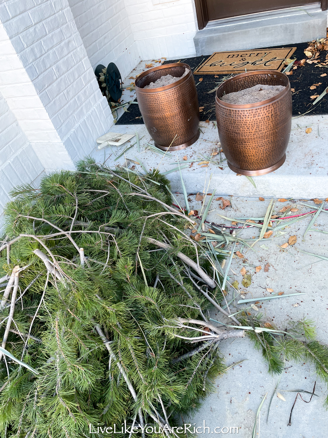 How to Make a Wreath Out of Real Pine Branches - Live Like You Are Rich