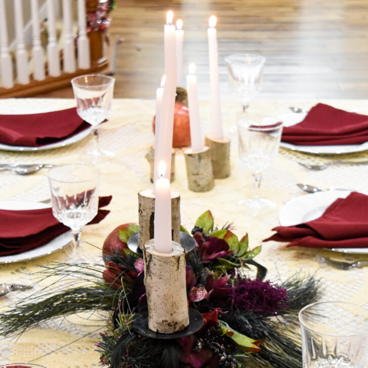 DIY Aspen Wood Candlesticks
