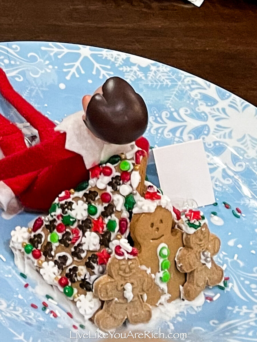 Elf on the Shelf: Decorating Gingerbread Houses - Live Like You Are Rich