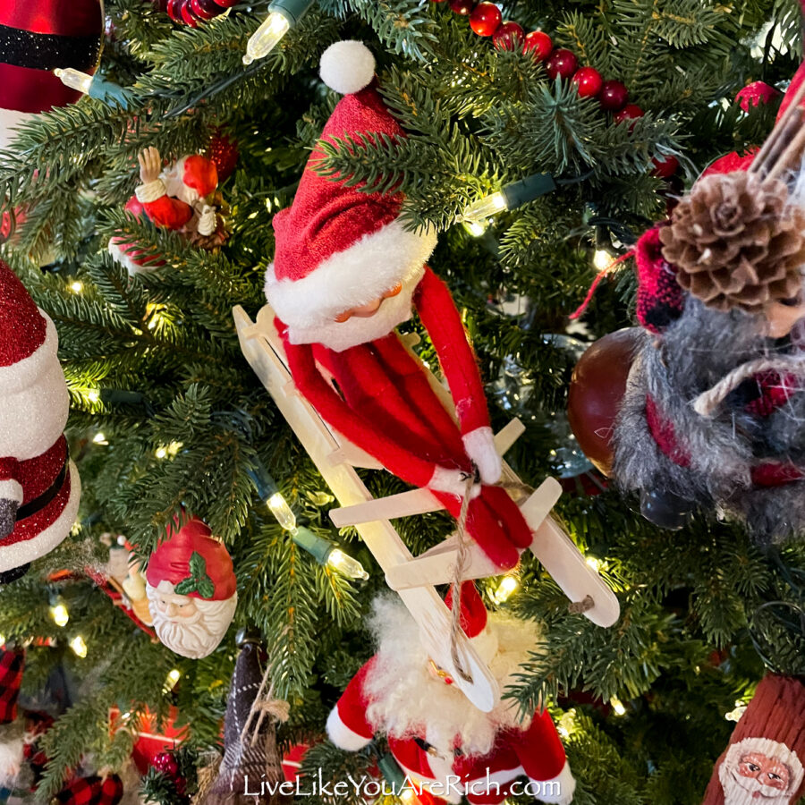 Elf on the Shelf: Sledding on the Christmas Tree