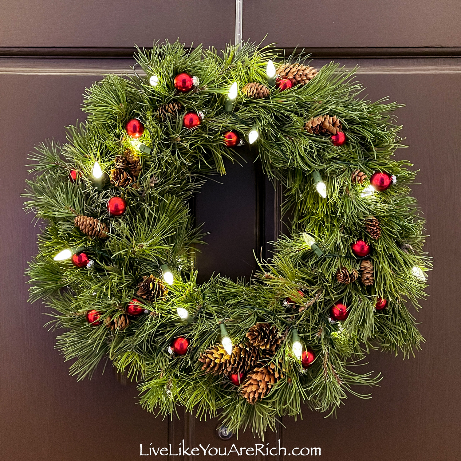 How to Make a Wreath Out of Real Pine Branches - Live Like You Are