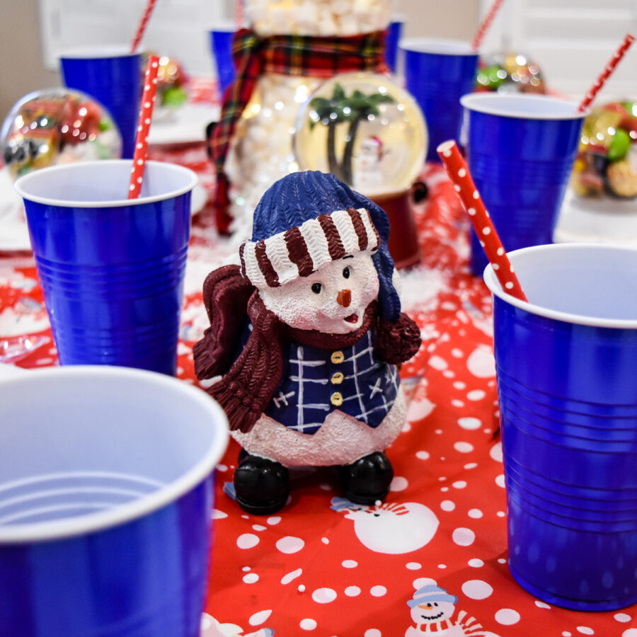 Kids Winter Snowman Tablescape