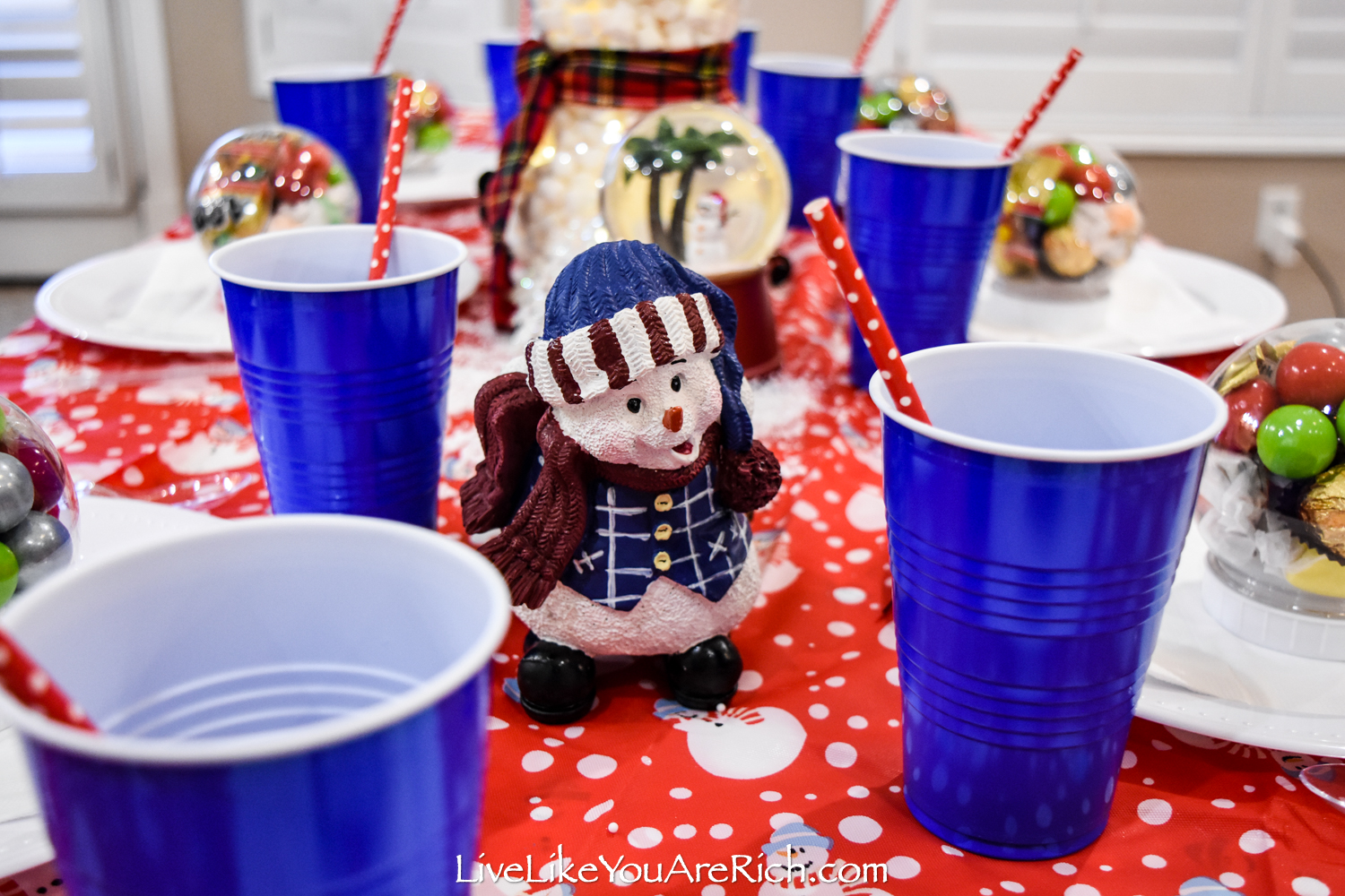 Kids' Winter Snowman Tablescape - Live Like You Are Rich