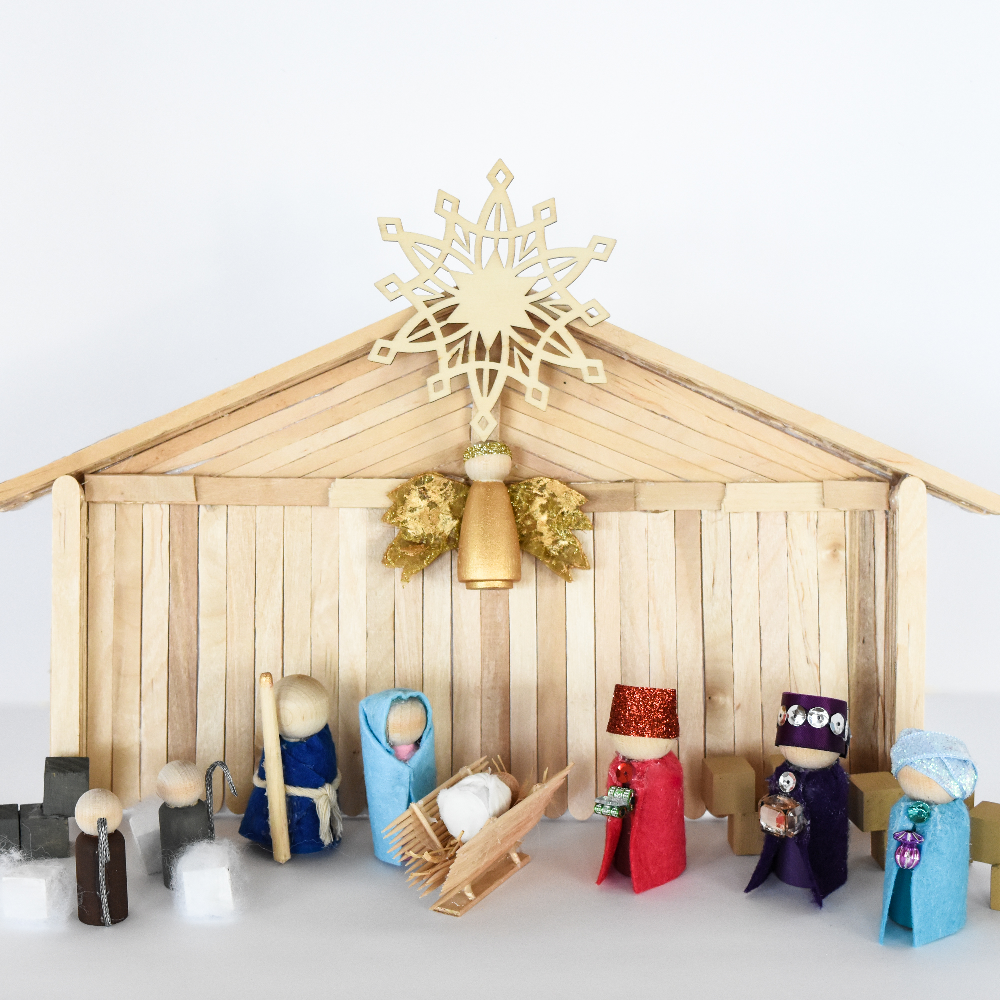 Wood Peg Nativity DIY