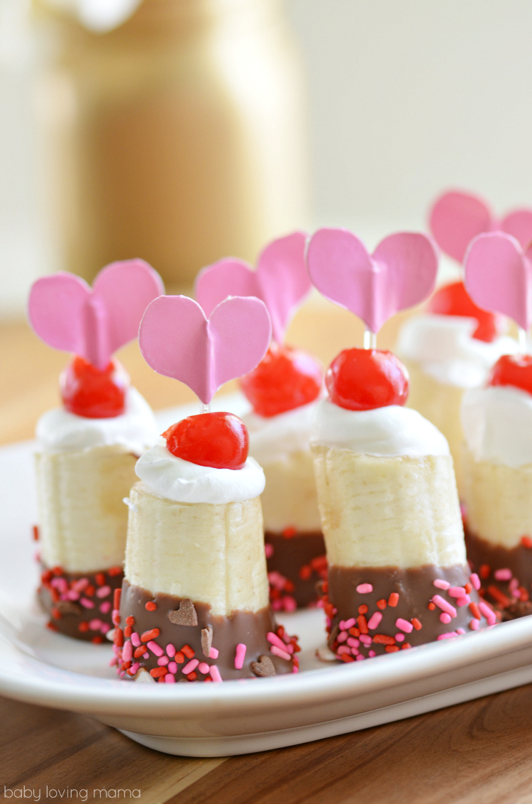 Chocolate Dipped Bananas for Valentine's Day