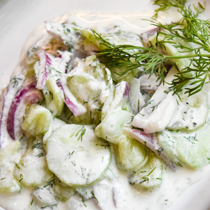 German Cucumber Dill Salad—No Vinegar Recipe