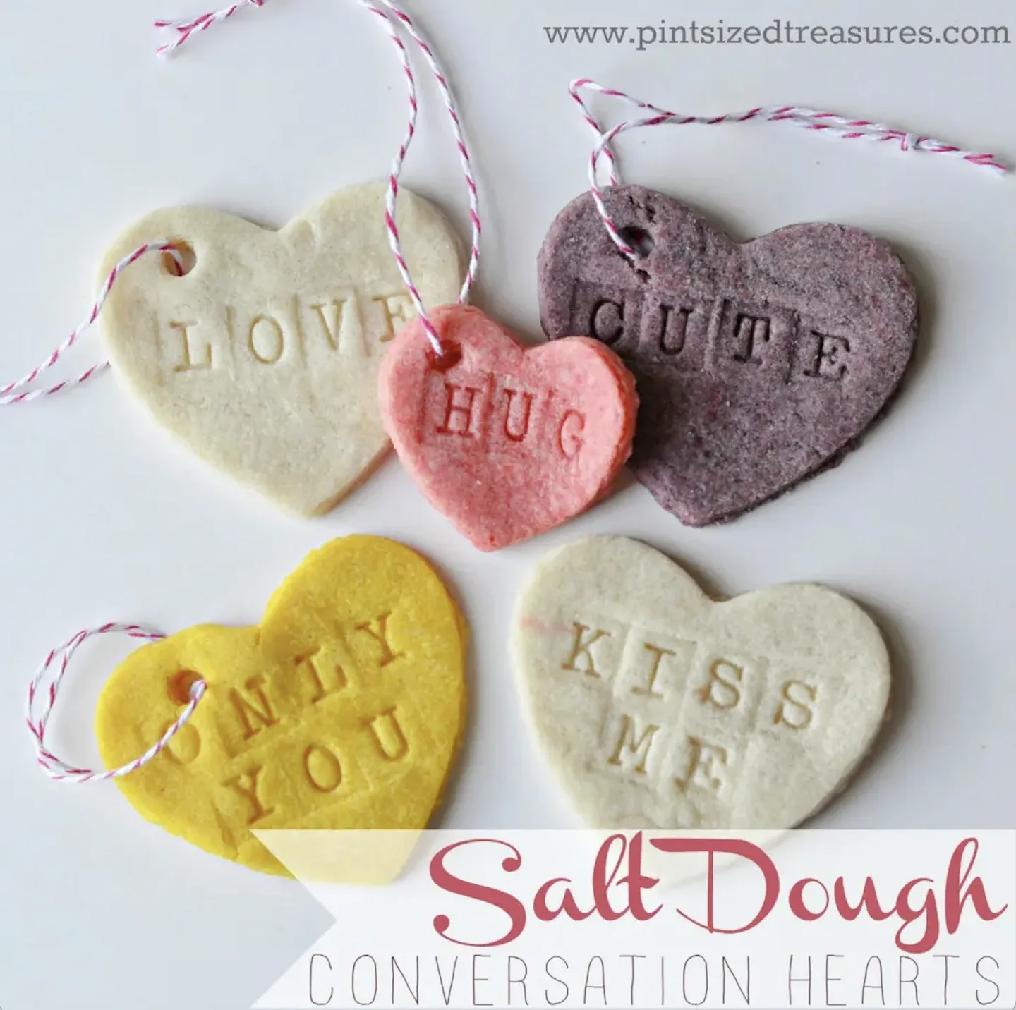 Salt Dough Conversation Heart