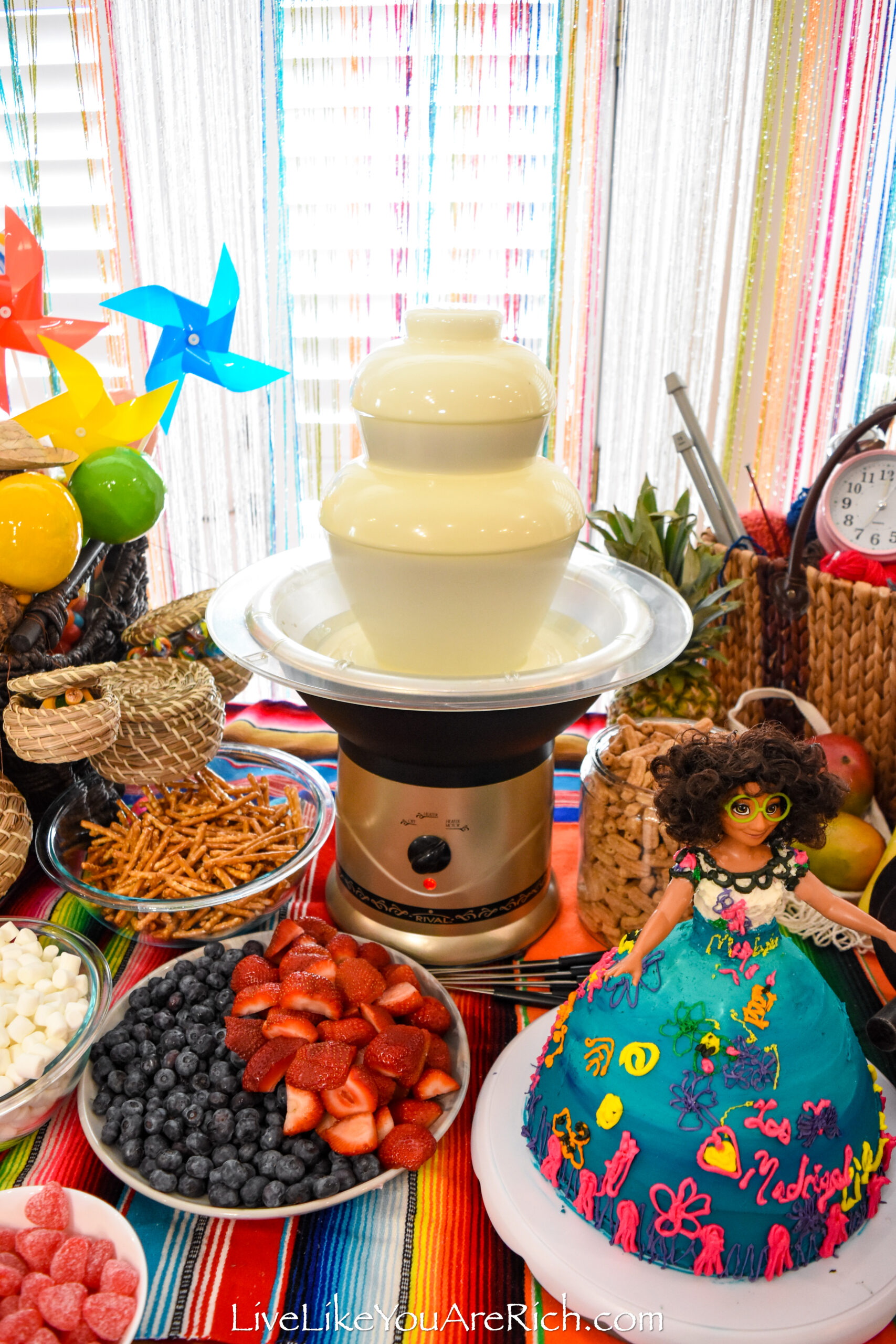 Food setup at Disney's Encanto birthday party
