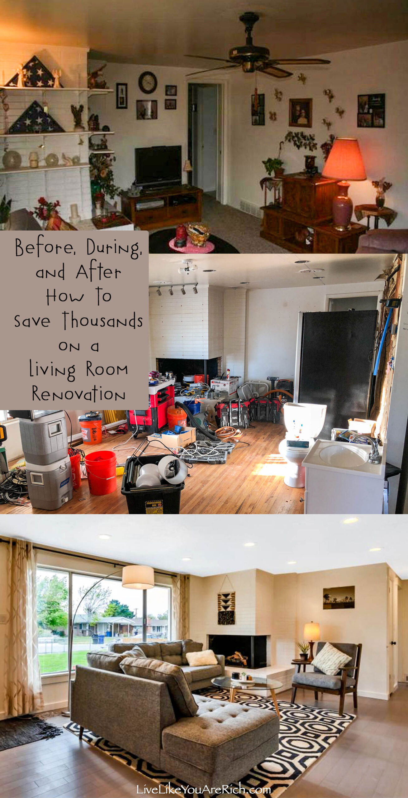 Before, during, and after the renovation