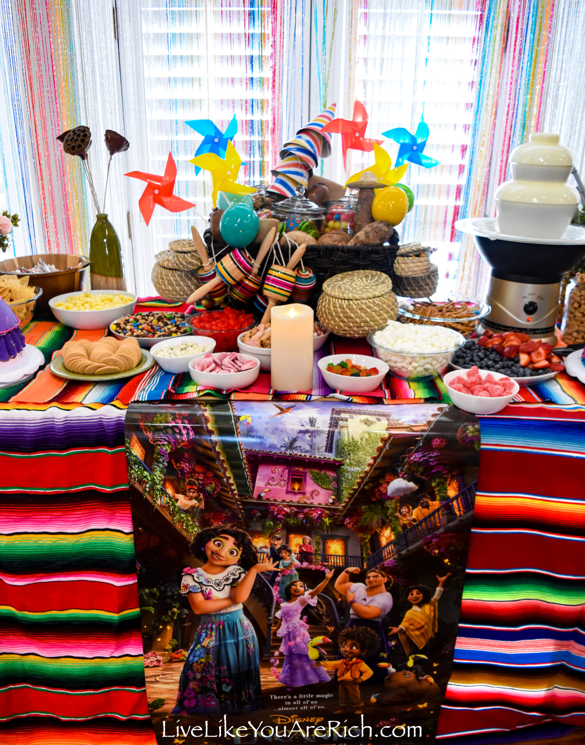 Disney's Encanto birthday party setup