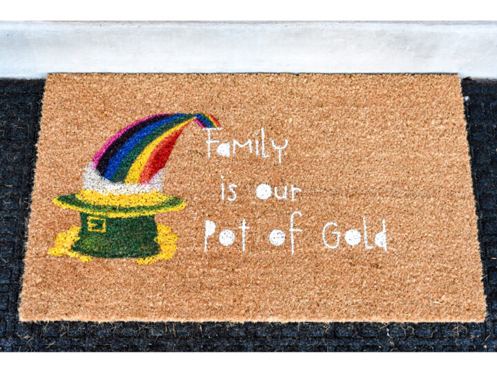 Image for St. Patrick's Day Rainbow Doormat