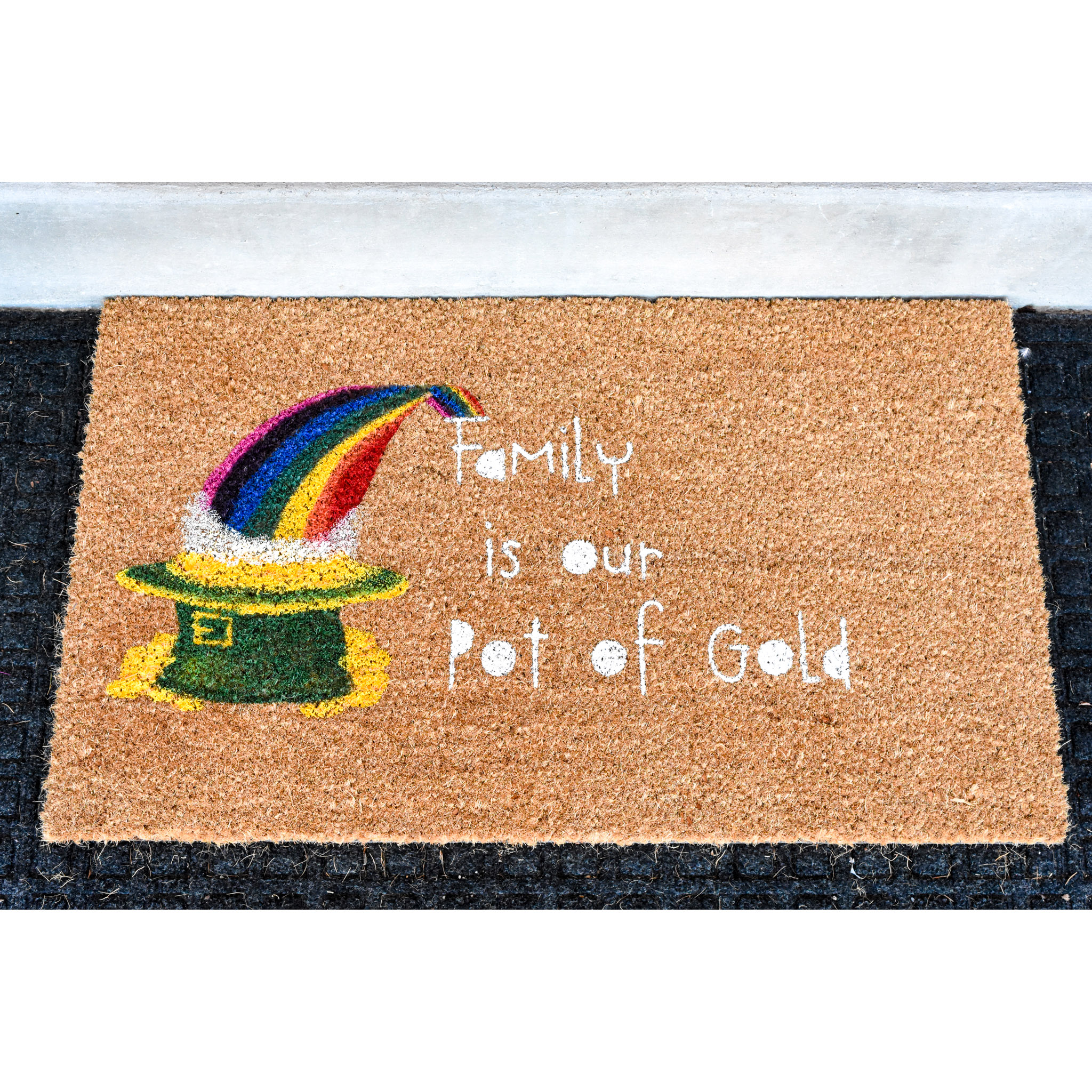 St. Patrick’s Day Rainbow Doormat