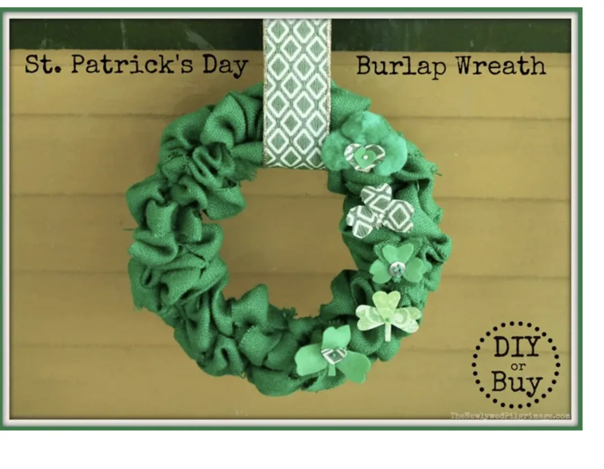 St. Patrick's Day Shamrock Burlap