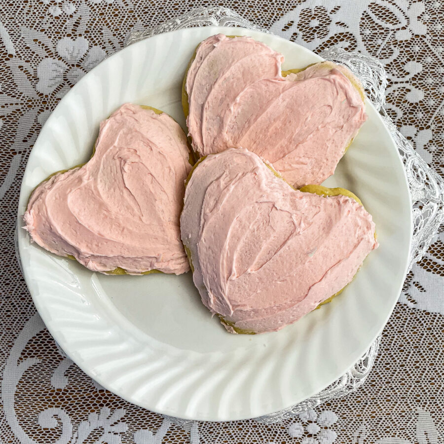 Valentine Heart Copycat Crumble Cookies