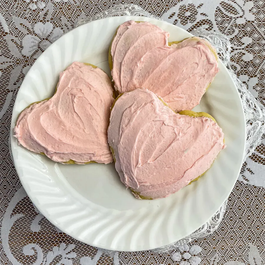 Valentine Heart Copycat Crumble Cookies