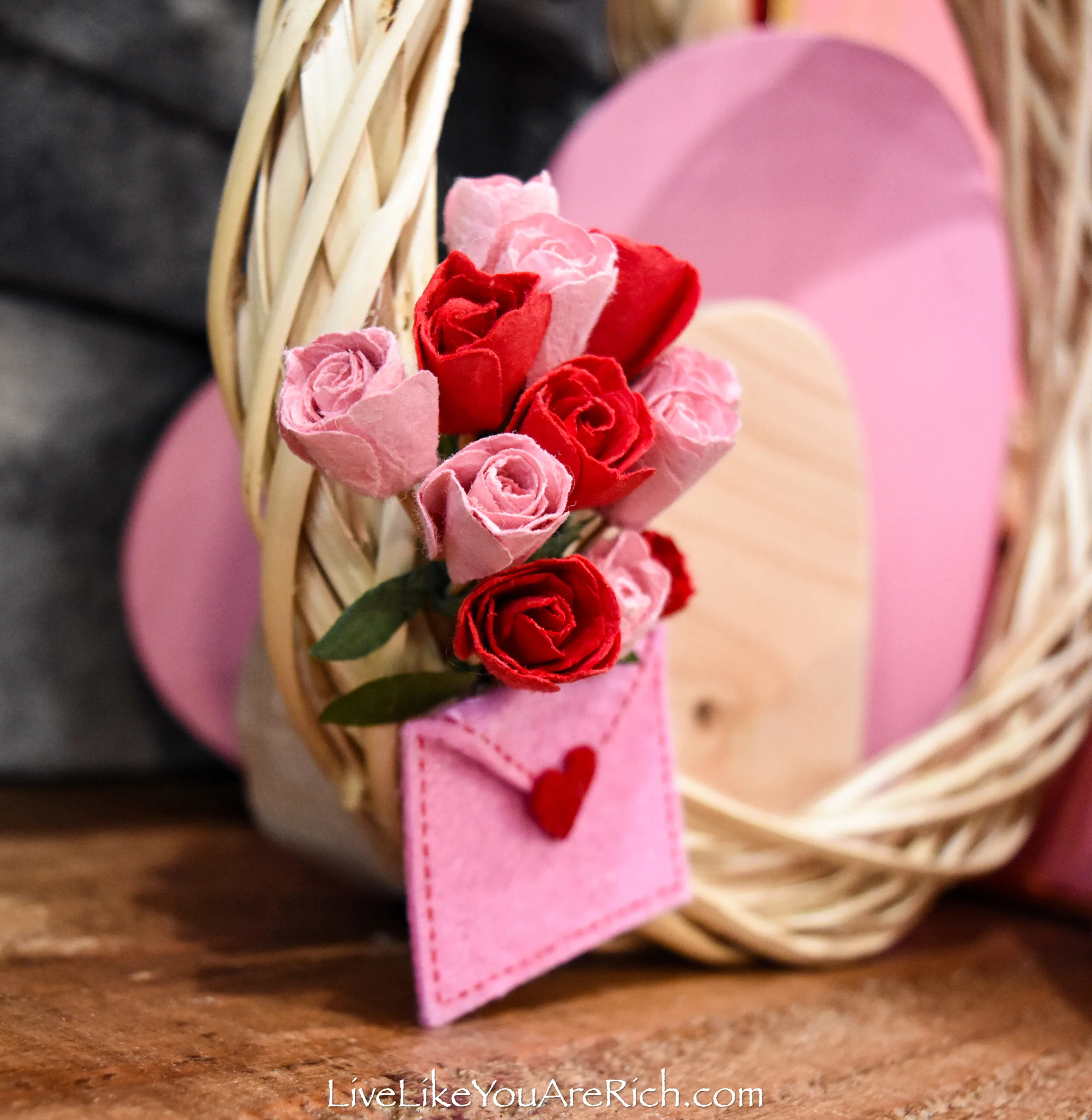 Roses and Valentine Wreath