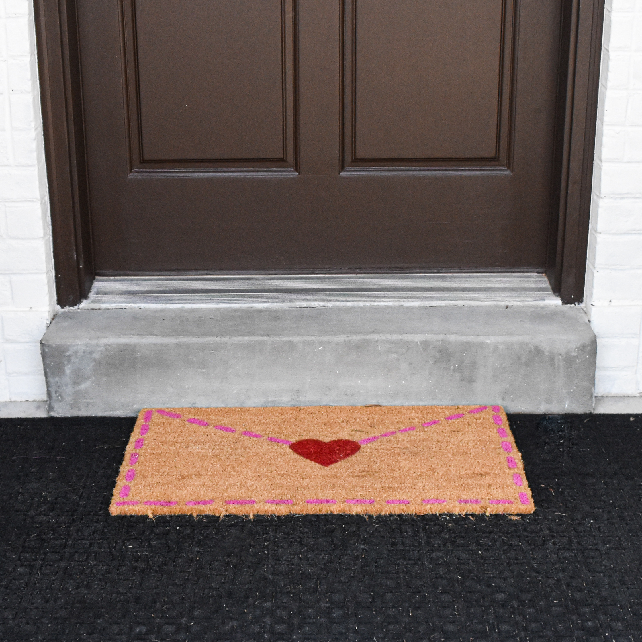 Valentine’s Day Letter Coir Doormat—Free Printable