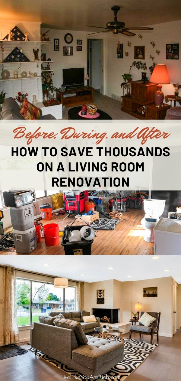 Inexpensive Living Room Renovation Before and After Home 2 