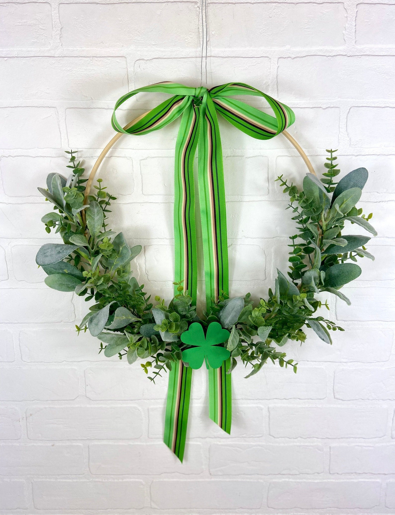 Patrick s Day Decorations Shamrock Clover Green Bow Wreath Bow Holiday Bows for Front Door Wreath Decorations Tree Topper Bow Irish Party Supplies Patricks Day Wreath Bow St ASSUN St