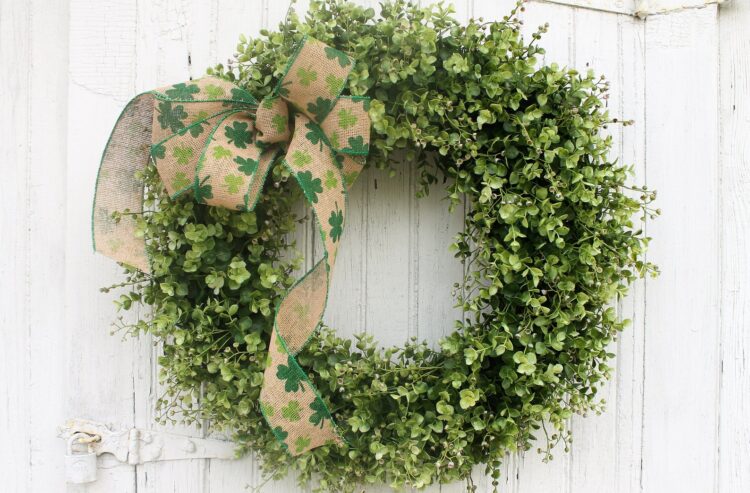 St.Patrick's Day Shamrock Front Door Wreath