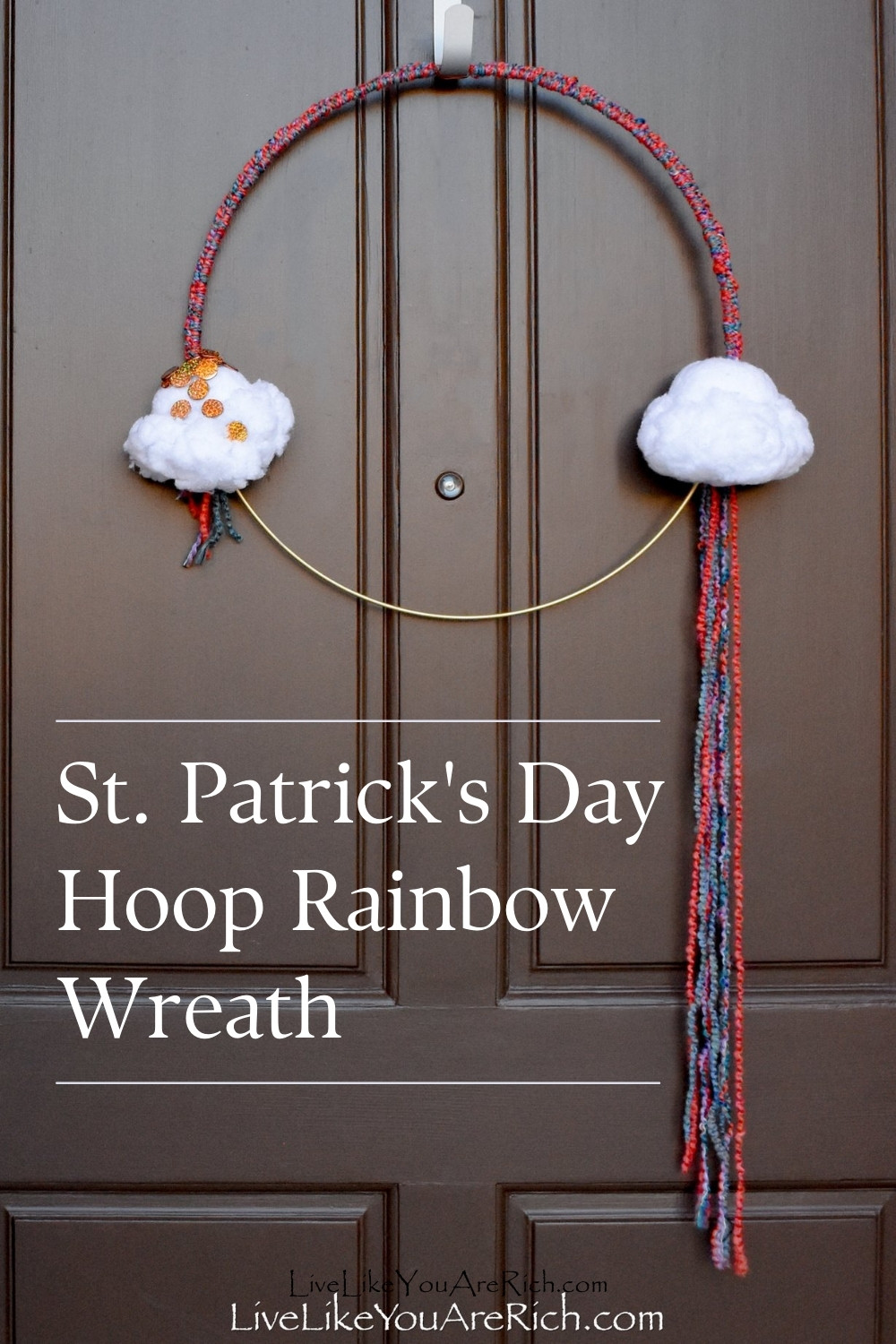 St. Patrick's Day Hoop Rainbow Wreath