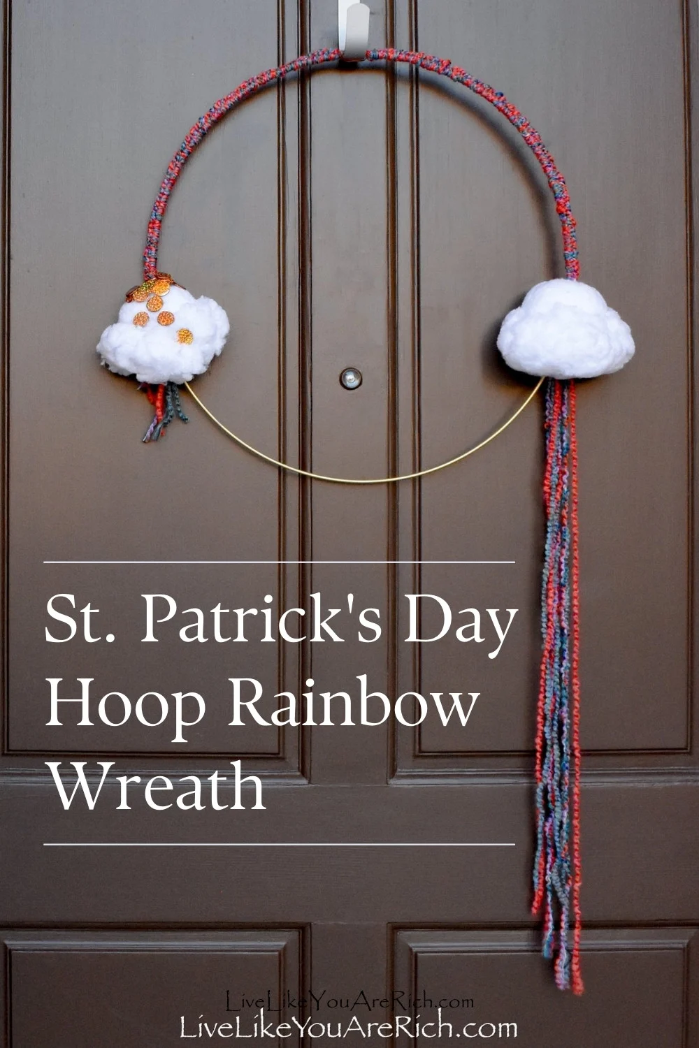 St. Patrick's Day Hoop Rainbow Wreath