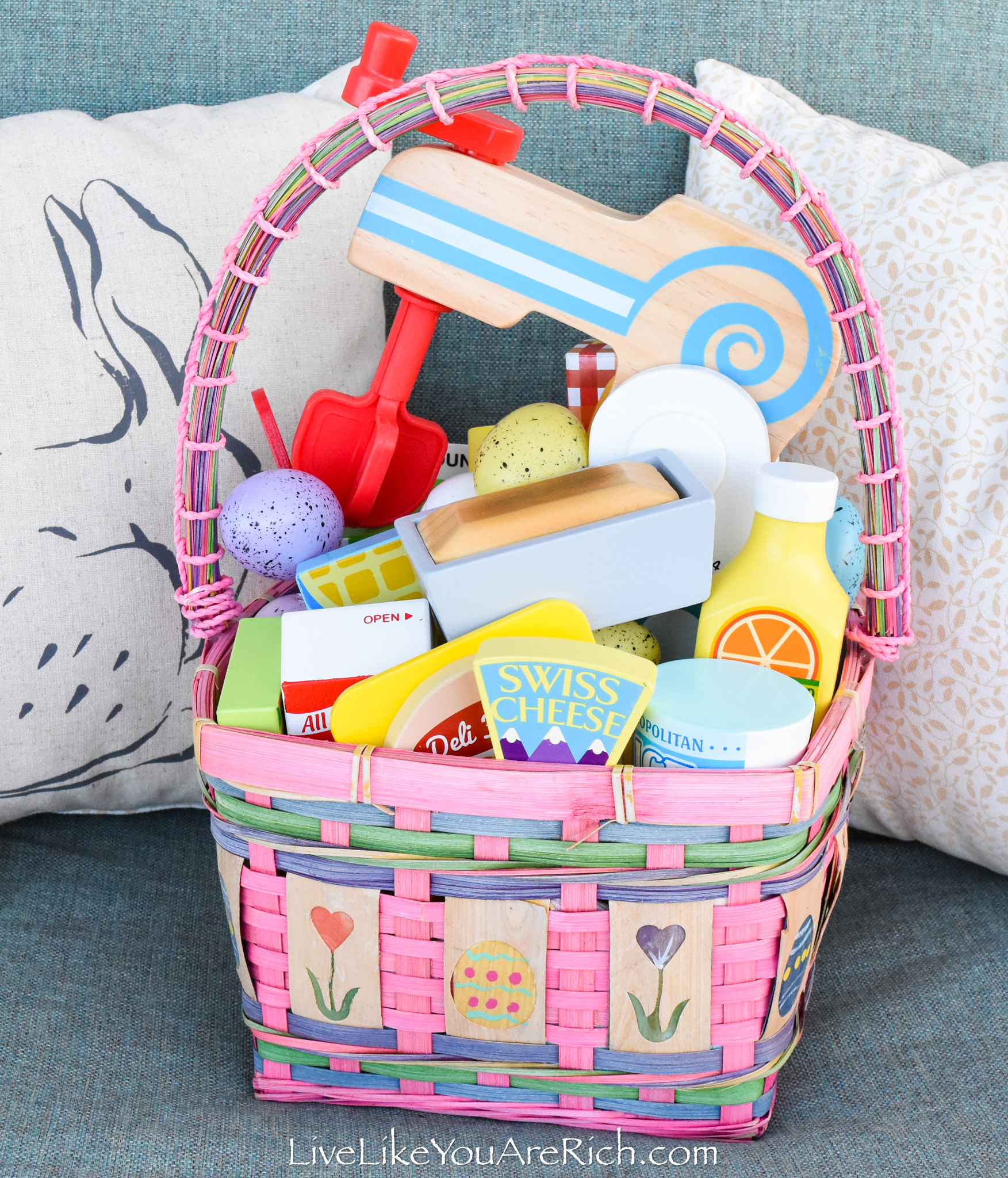 candy free Easter basket ideas for ages 1-9 (under $20 each)