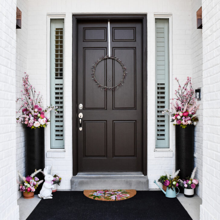 Easter Floral Front Door Decor