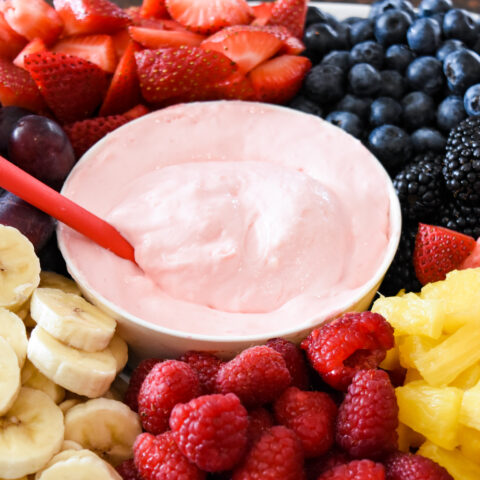 Marshmallow Cream Cheese Fruit Dip - Live Like You Are Rich