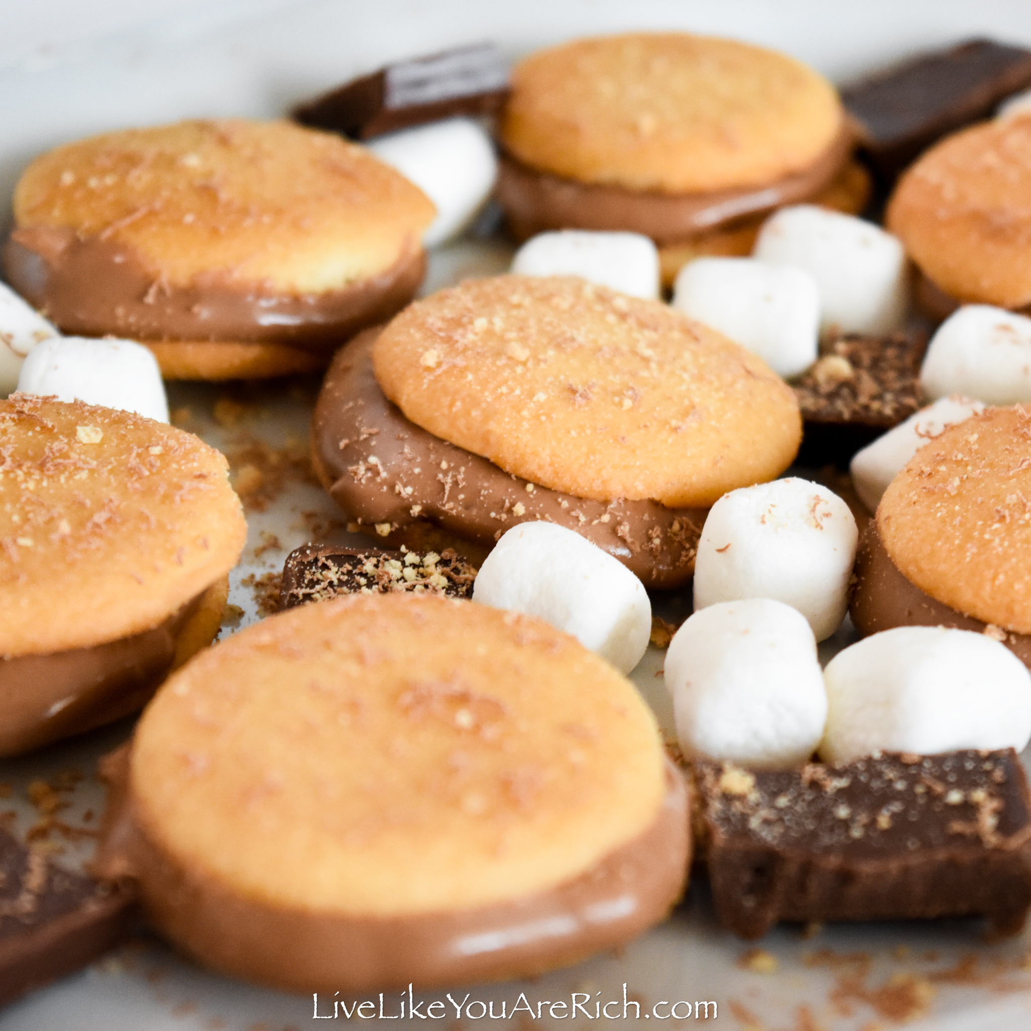 Yummy no bake s'mores cookies