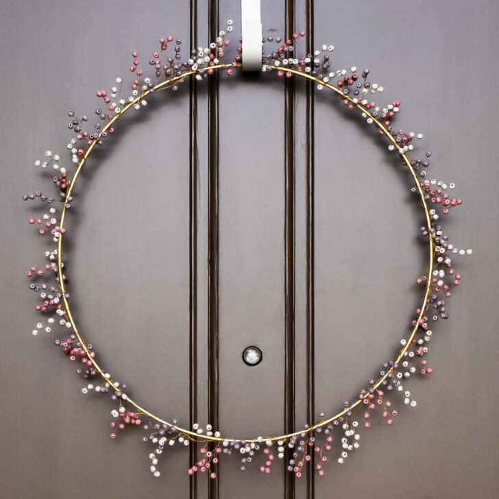 Beaded Garland Hoop Wreath