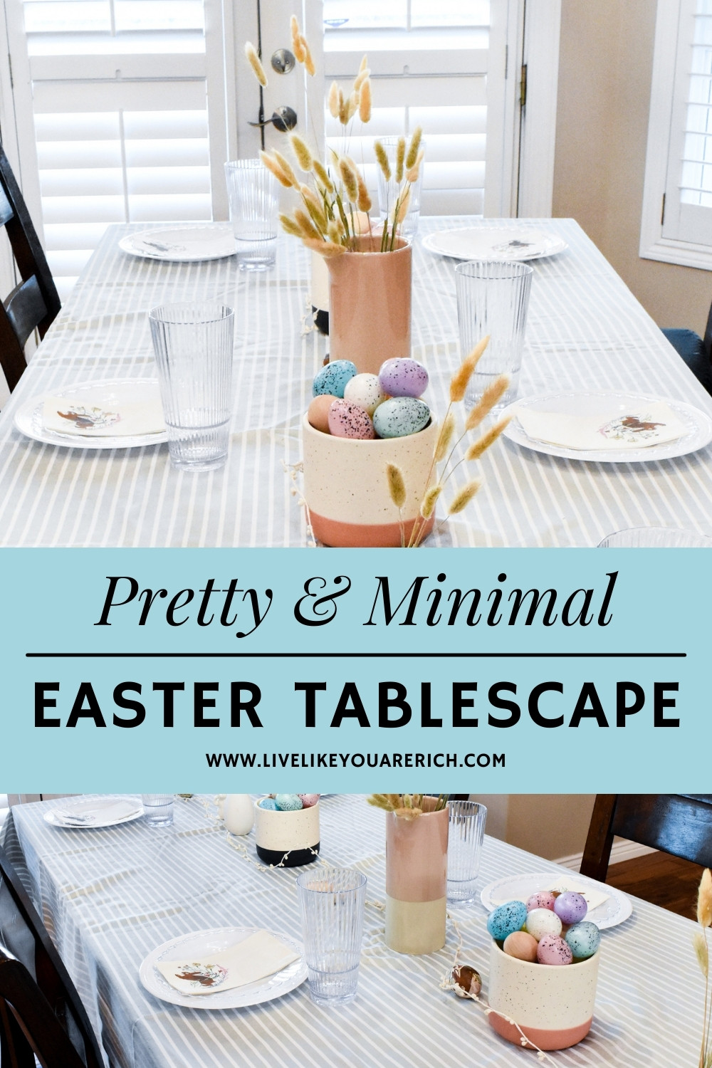 Pretty and Simple Easter Tablescape