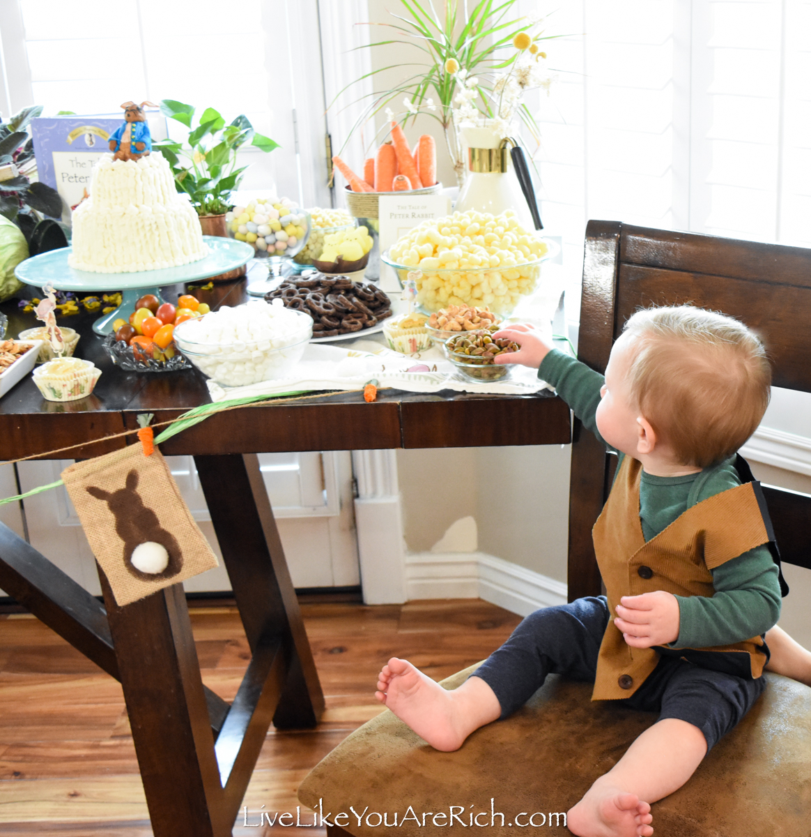 Food and Decor for a Peter Rabbit Party - Live Like You Are Rich