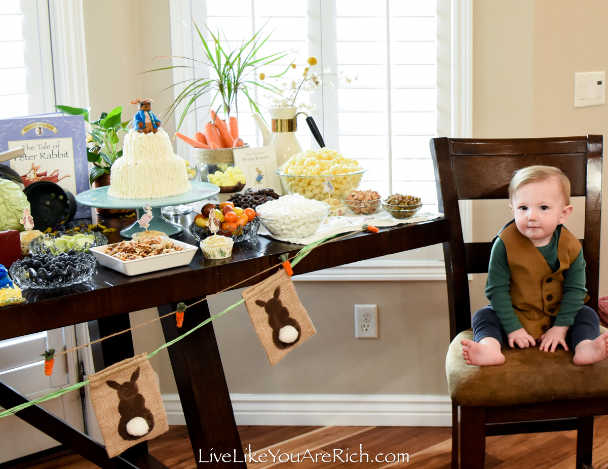 Food and Decor for a Peter Rabbit Party - Live Like You Are Rich