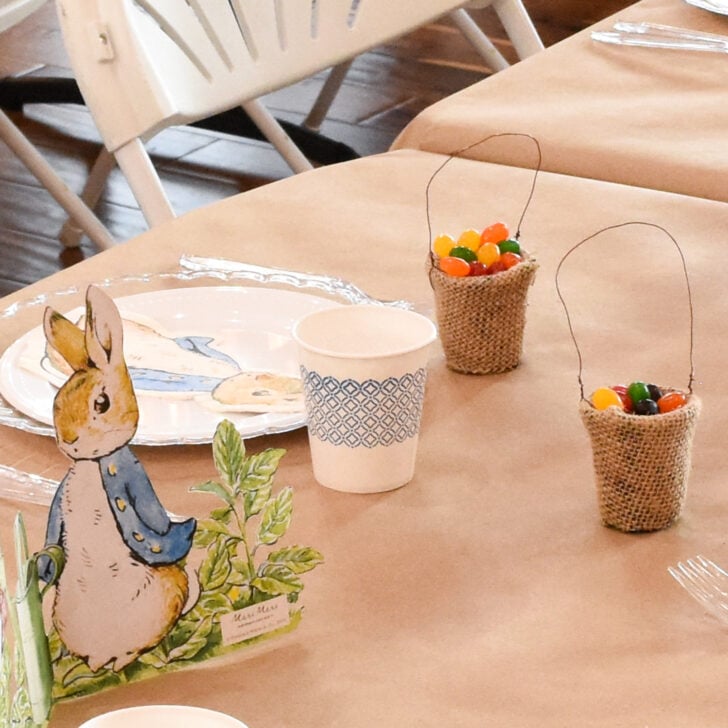 DIY Mini Burlap Baskets