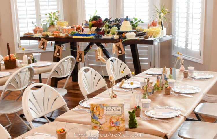 Peter Rabbit Kids' Tablescape - Live Like You Are Rich