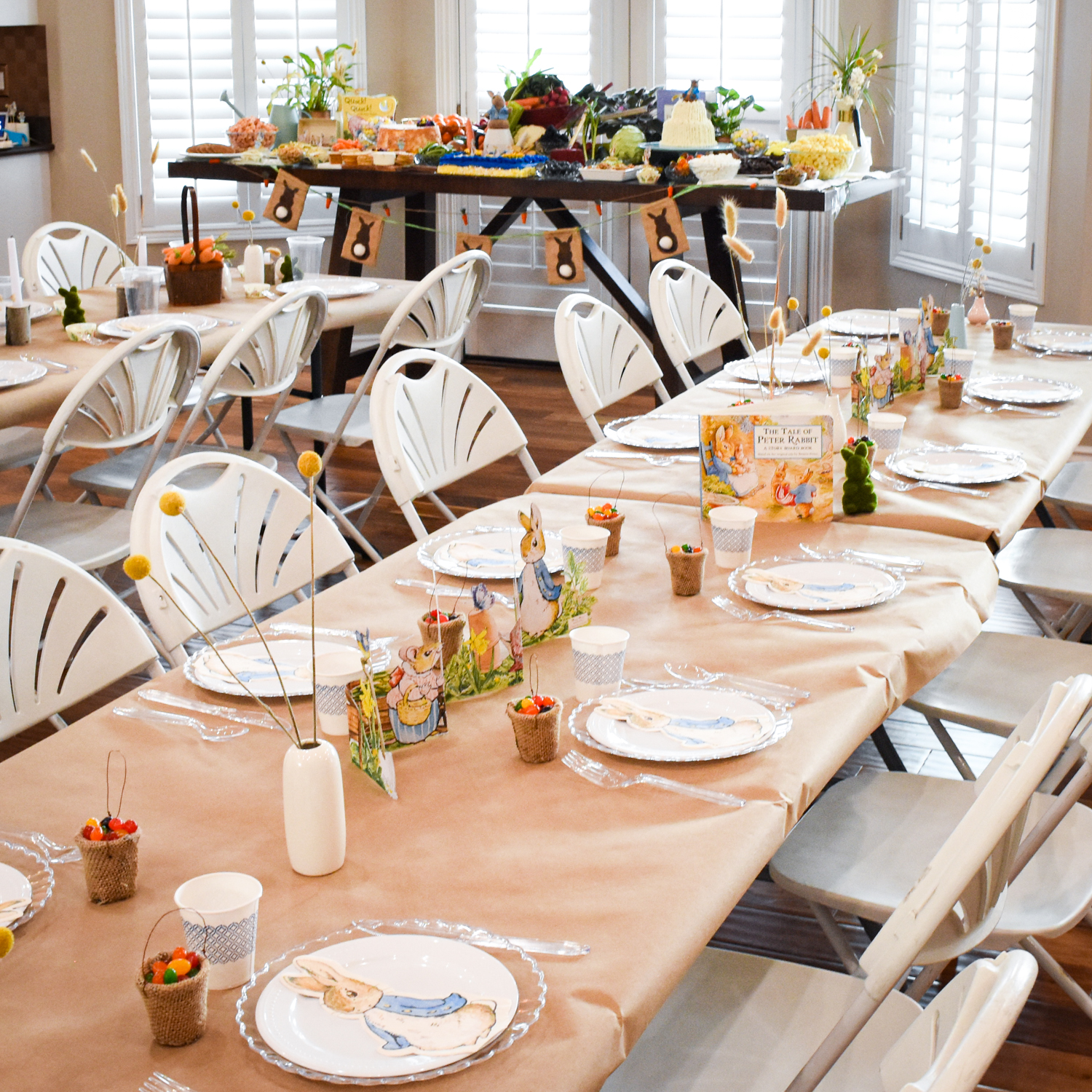 Peter Rabbit Kids' Tablescape - Live Like You Are Rich