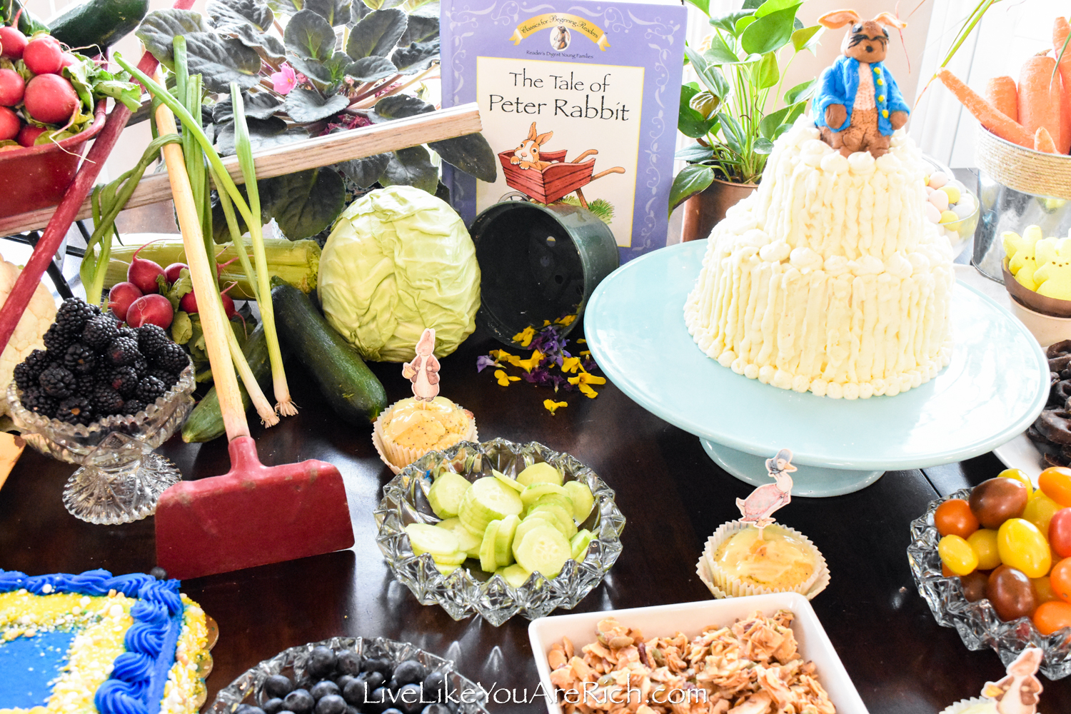 Food and Decor for a Peter Rabbit Party - Live Like You Are Rich