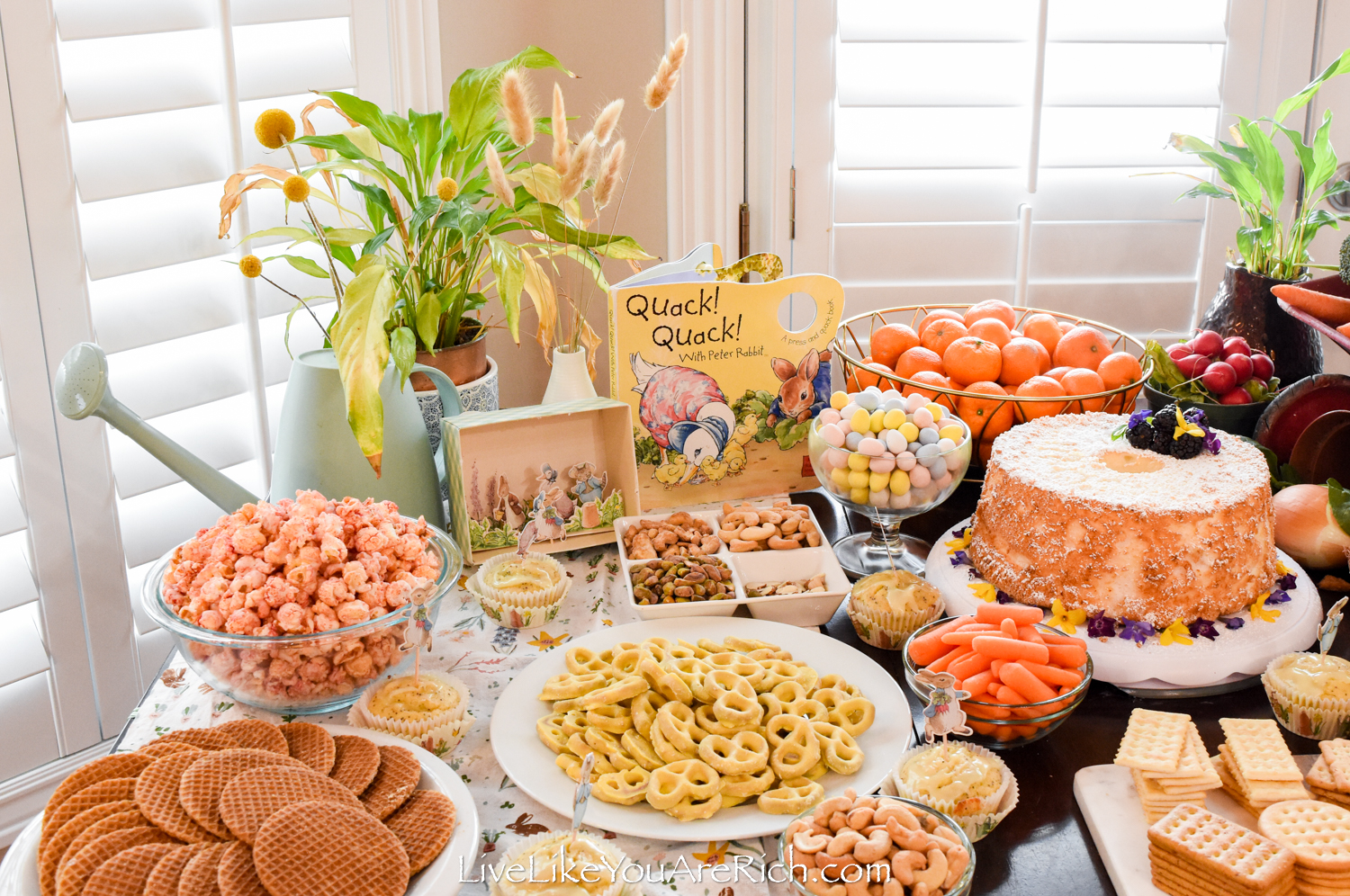 Food and Decor for a Peter Rabbit Party - Live Like You Are Rich