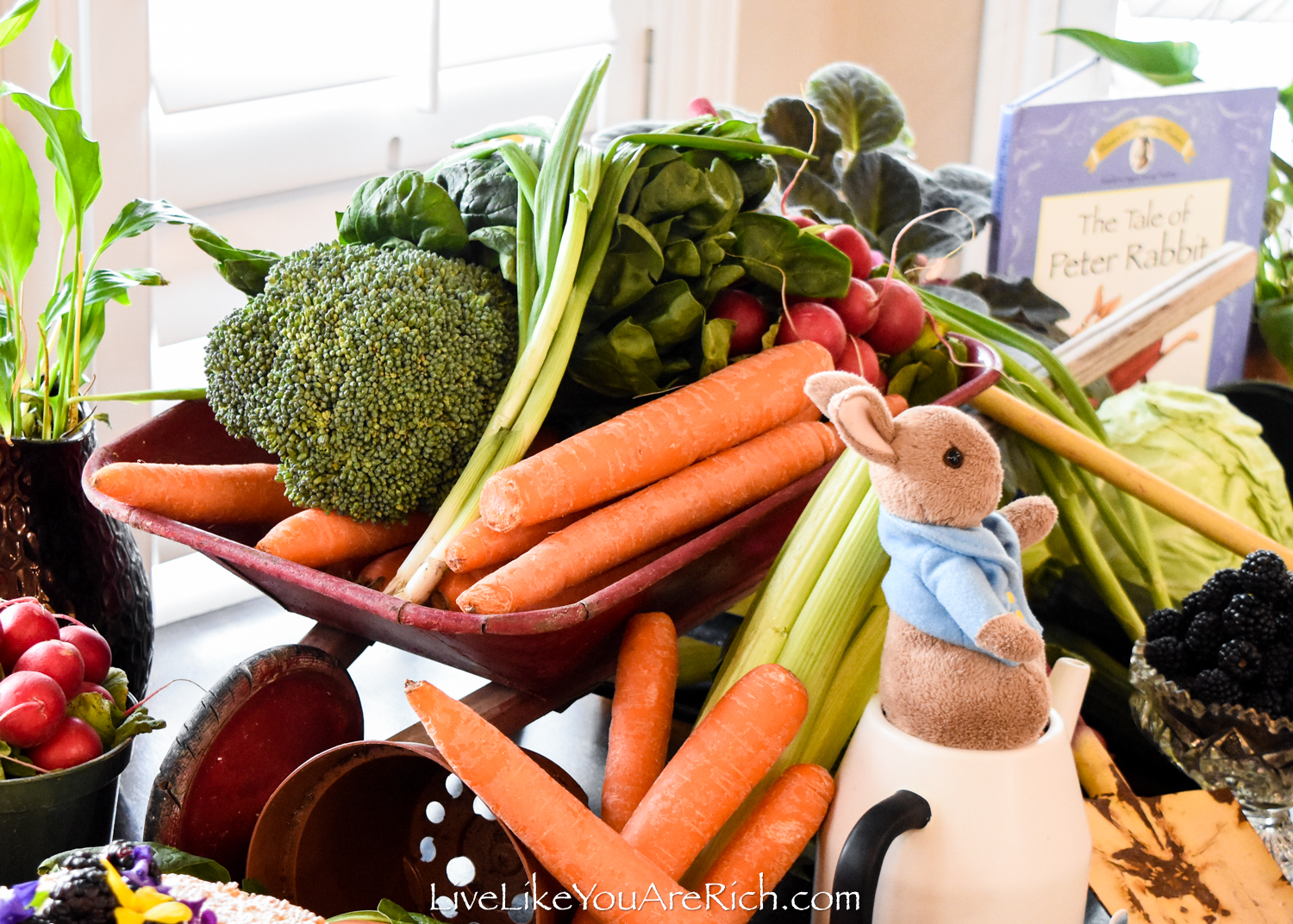 Food and Decor for a Peter Rabbit Party - Live Like You Are Rich